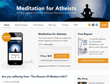 Tablet Screenshot of meditationforatheists.com